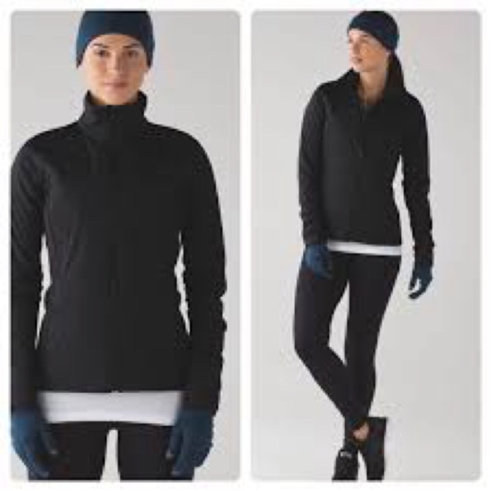 Lululemon black primaloft running jacket size 6